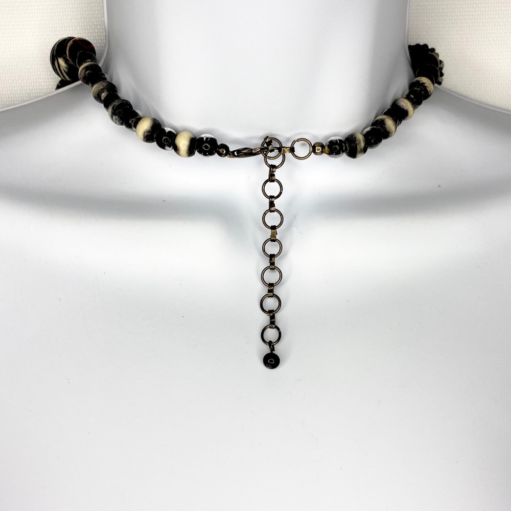 Boho Seed Bead Multi Stranded Statement Necklace - Picture 7 of 8